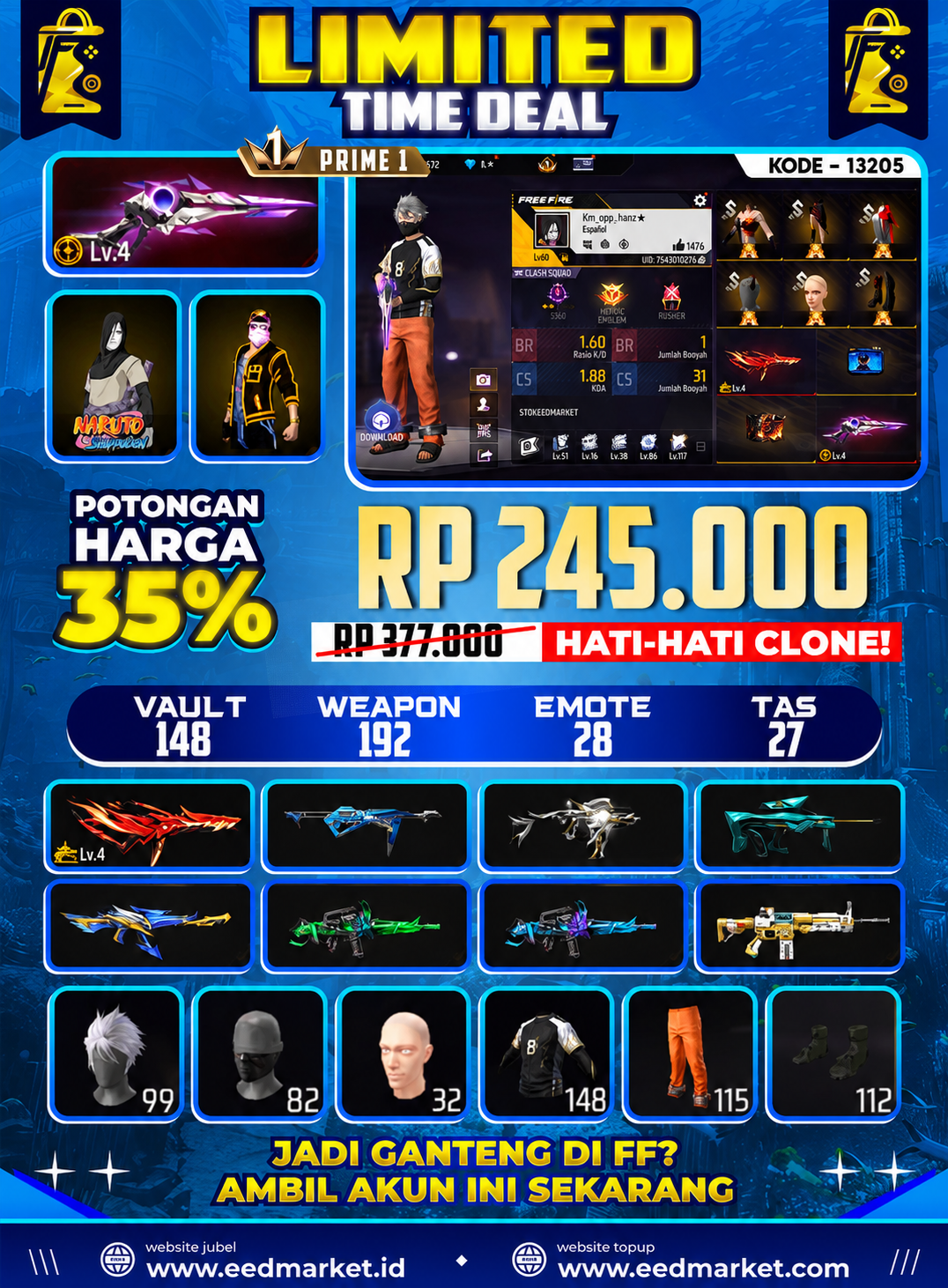 SG EVO LVL 4, EVO M4A1 LVL 4 KAKASIH ON RAMBUT DRAK MATTER VAULT 160