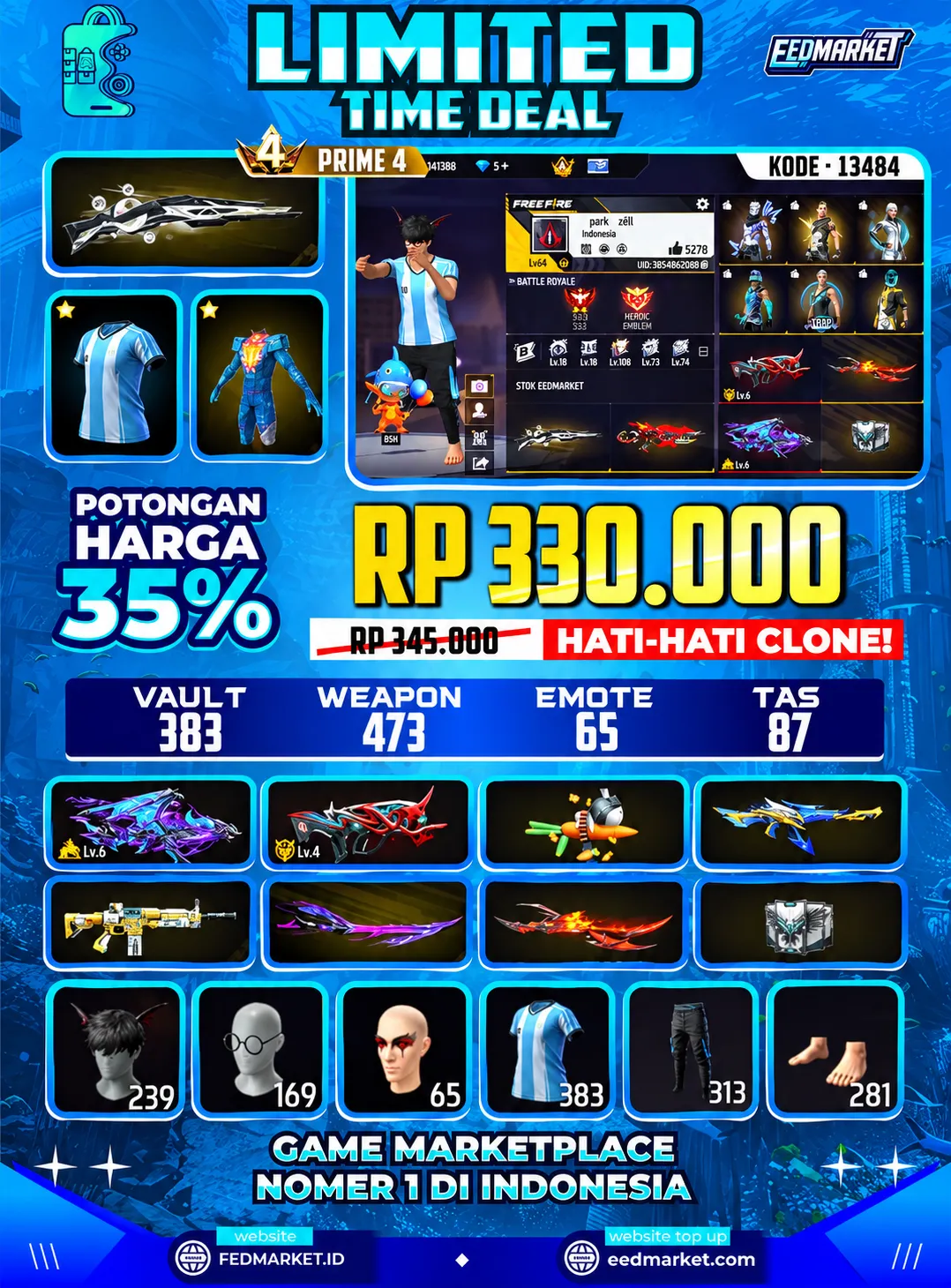 SG2 TERANO EVO AK47 LVL6 FAMAS LVL4  VOID KAKASIH