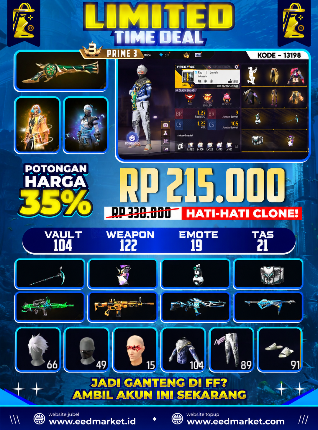 SG TEROMPET ANGEL PUTIH RAMBUT KAKASIH VAULT 104 PRIME 3
