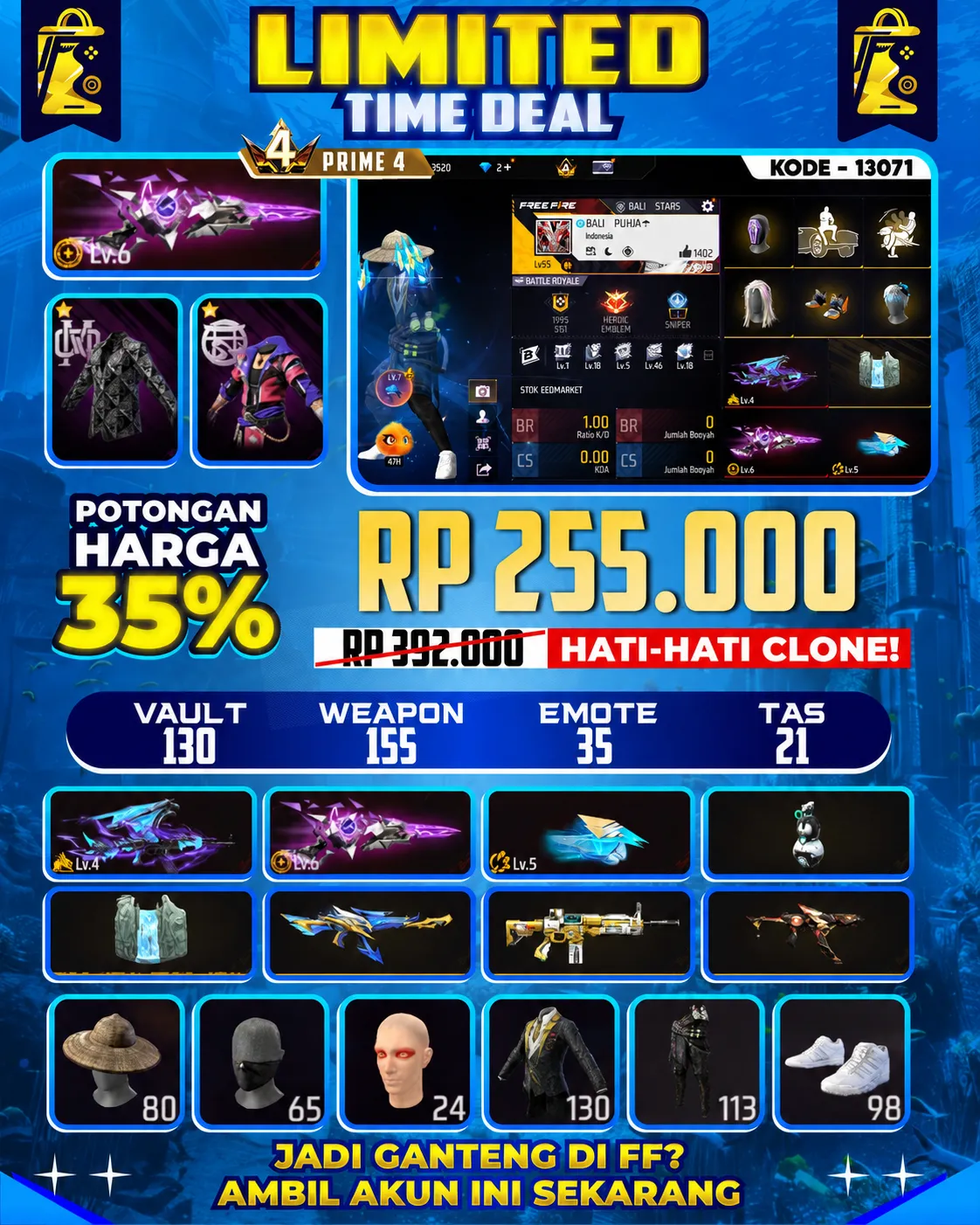 Sg Evo Level 6 Evo AK47 Level 4 TInju Evo Level 5