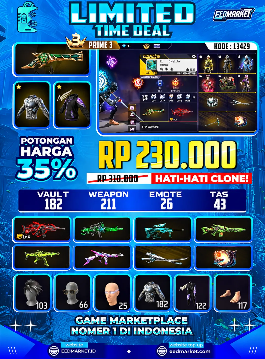 SG2 TROMPET EVOGUND SCAR LVL4 ANGEL UNGU KAKASIH HITAM