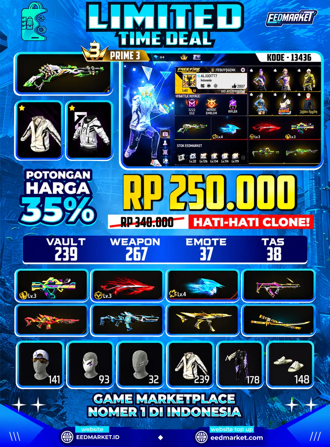 SG2 LUMUT EVO GROZA LVL3 SG SCORPIO LVL3 TINJU LVL4 KAKASIH