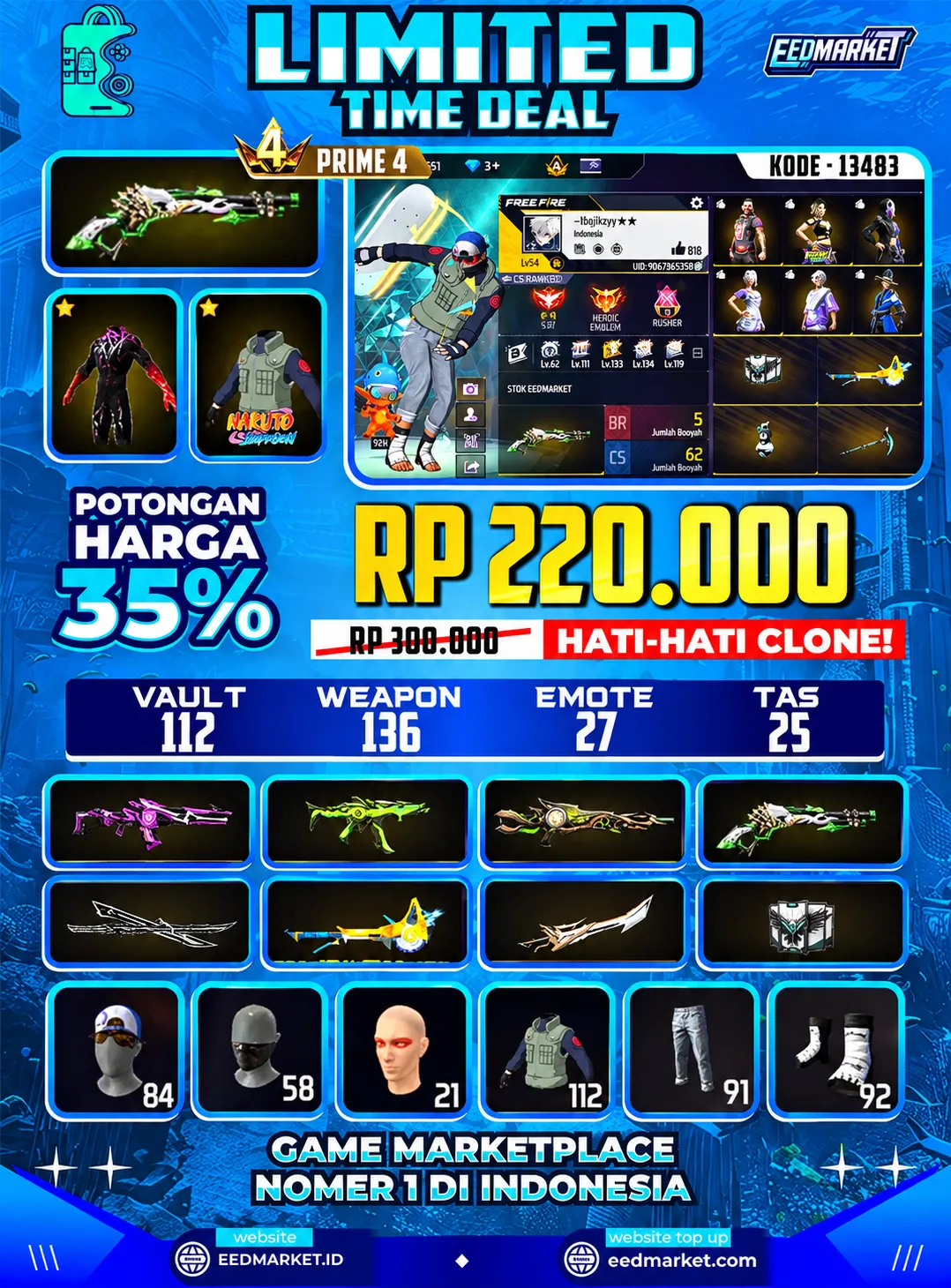SG2 LUMUT BUNDLE SUPER VOID KAKASIH TAS KELINCI