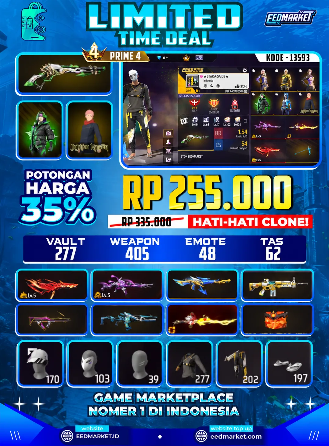 SG2 LUMUT EVO M4A1 LVL5 EVO LVL5 ANGEL KUNING