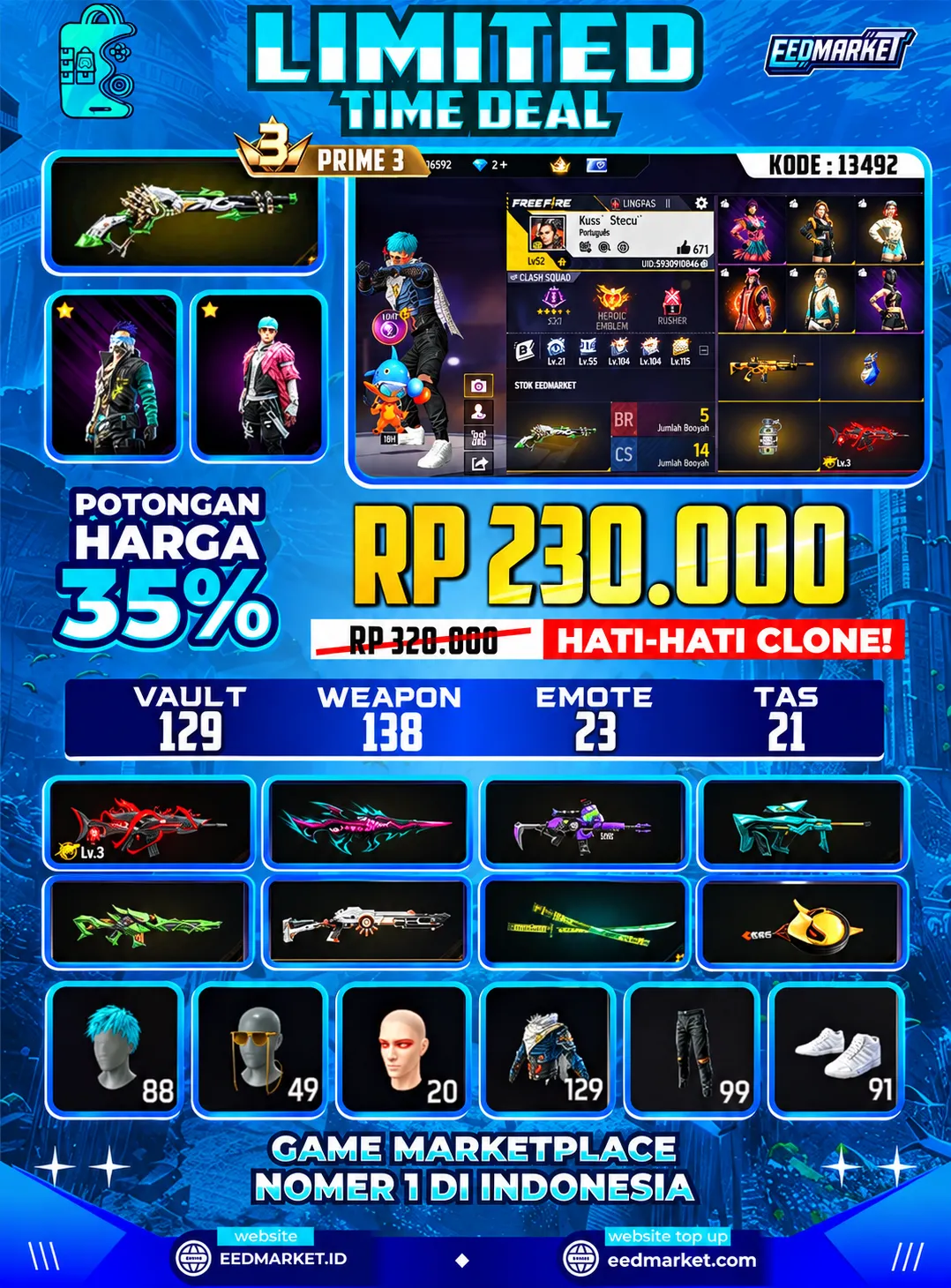 SG2 LUMUT EVO SCAR LVL3 CELANA MUSIM DINGIN
