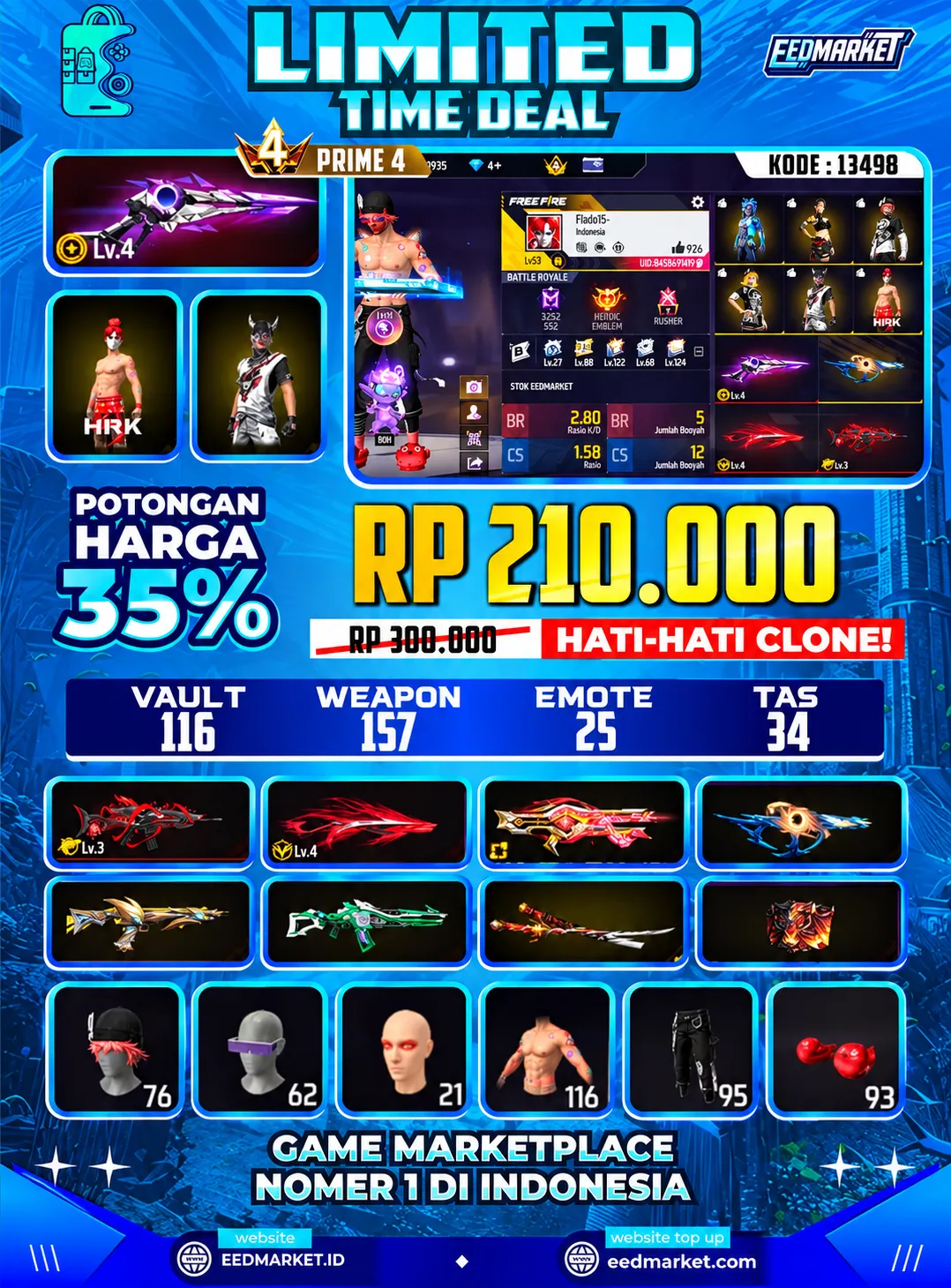SG2 EVO LVL4 EVO SCAR LVL3 SCORPIO LVL4 KAKASIH ON