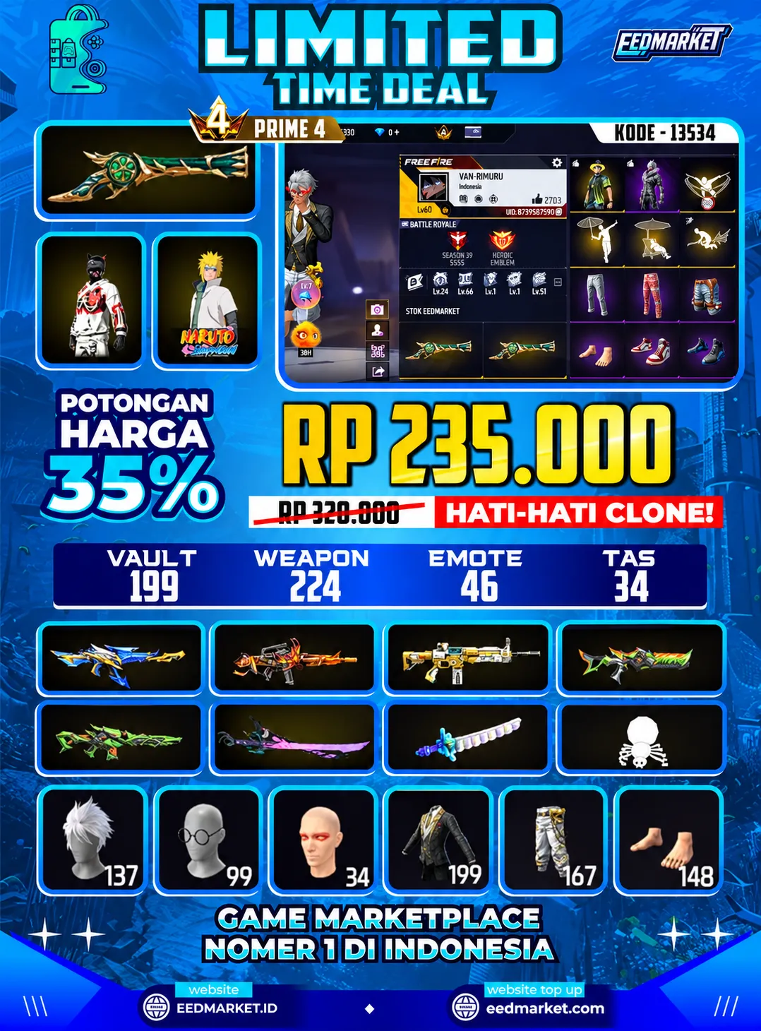 SG2 TROMPET KAKASIH GENJI PUTIH JORDAN