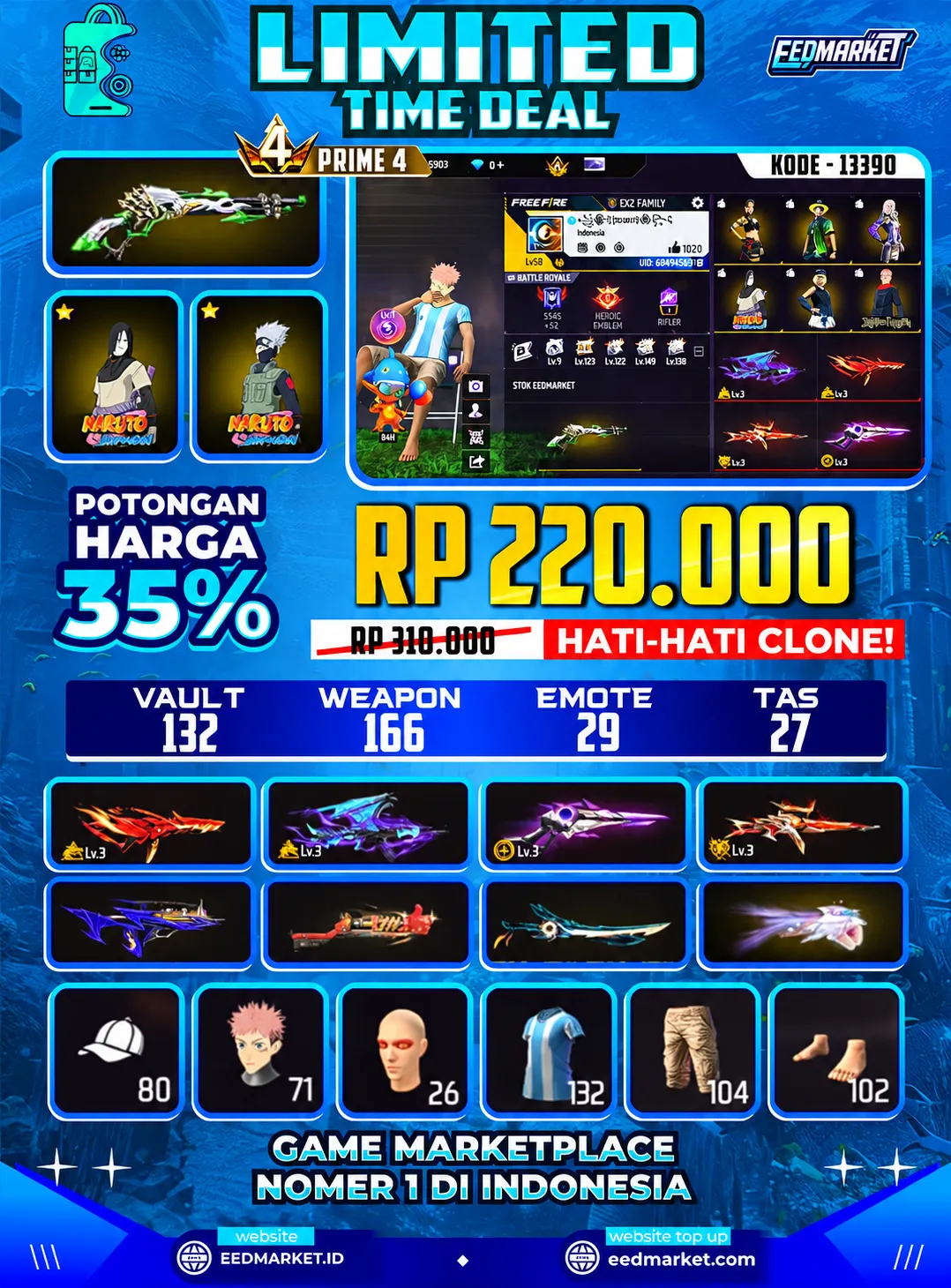 SG2 LUMUT EVO LVL3 EVO AK47 LVL3 M4AI LVL3 WOODPAKER LVL3 MUSANG ON KAKASIH