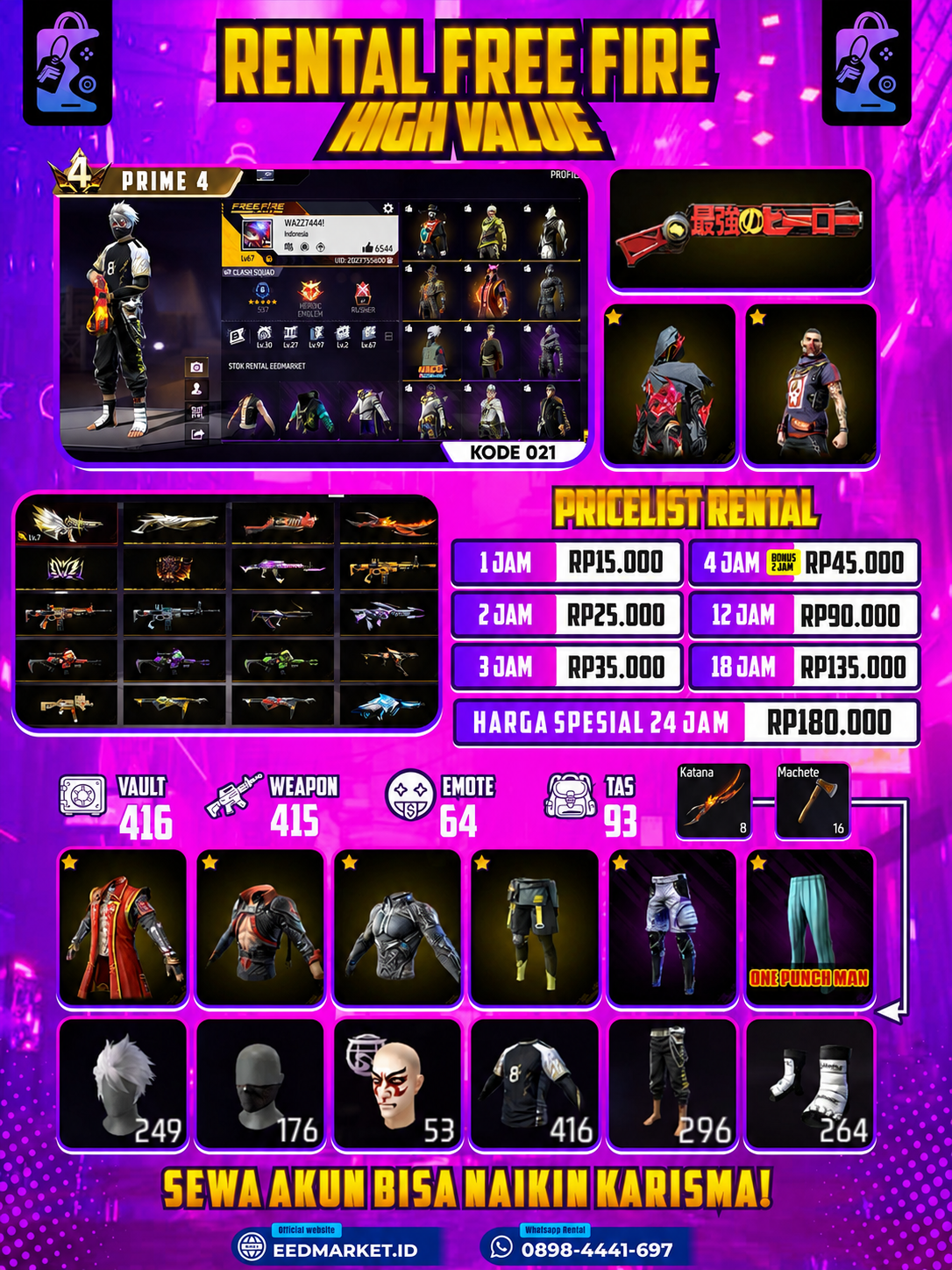 FF 021 - SG OPM MAX 1 GENJI CELANA ANGEL MERAH TOPI JERAMI